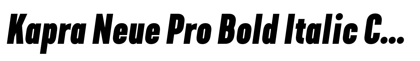 Kapra Neue Pro Bold Italic Condensed